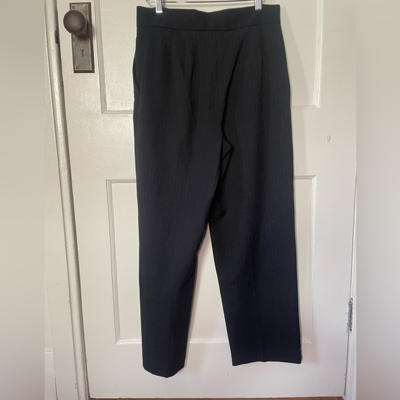 Maje Black Pinstripe Wool blend Trousers- Size 38 (6) - Picture 2 of 11